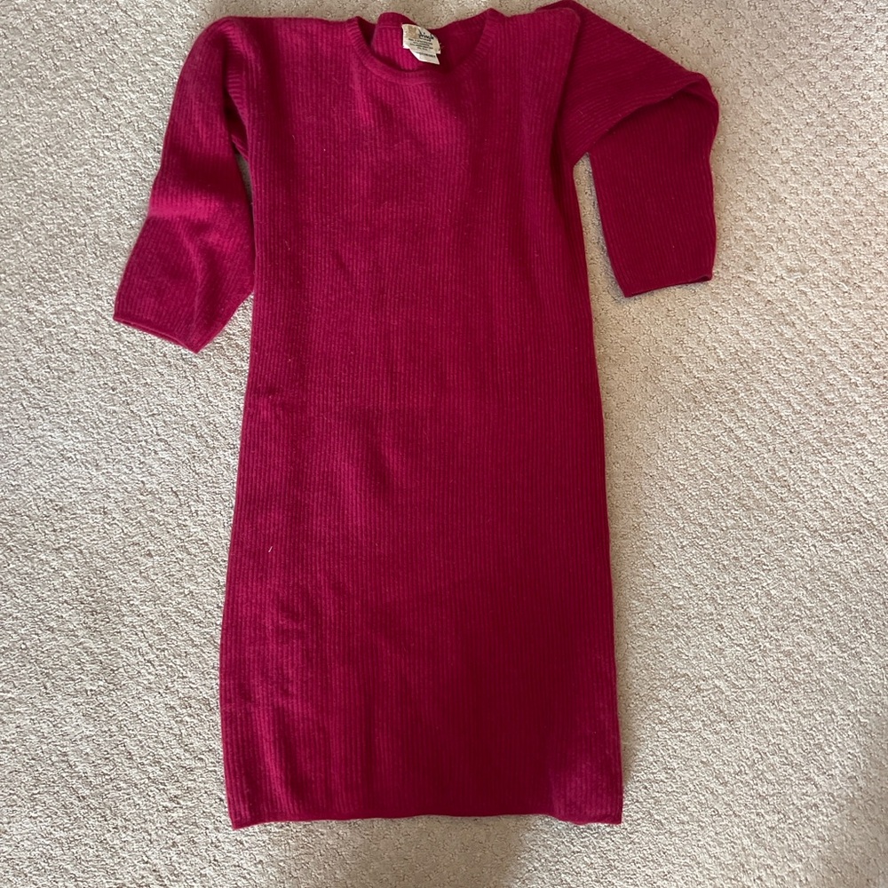 vintage wool and rabbit hair sweater dress